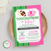 Touchdowns or Tutus Gender Reveal Party Wrapping Paper