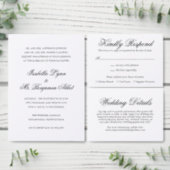 Traditional Classic Formal Elegant Wedding Foil Invitation (Personalise this independent creator's collection.)