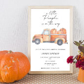 Pumpkin truck - Baby Shower bookplate