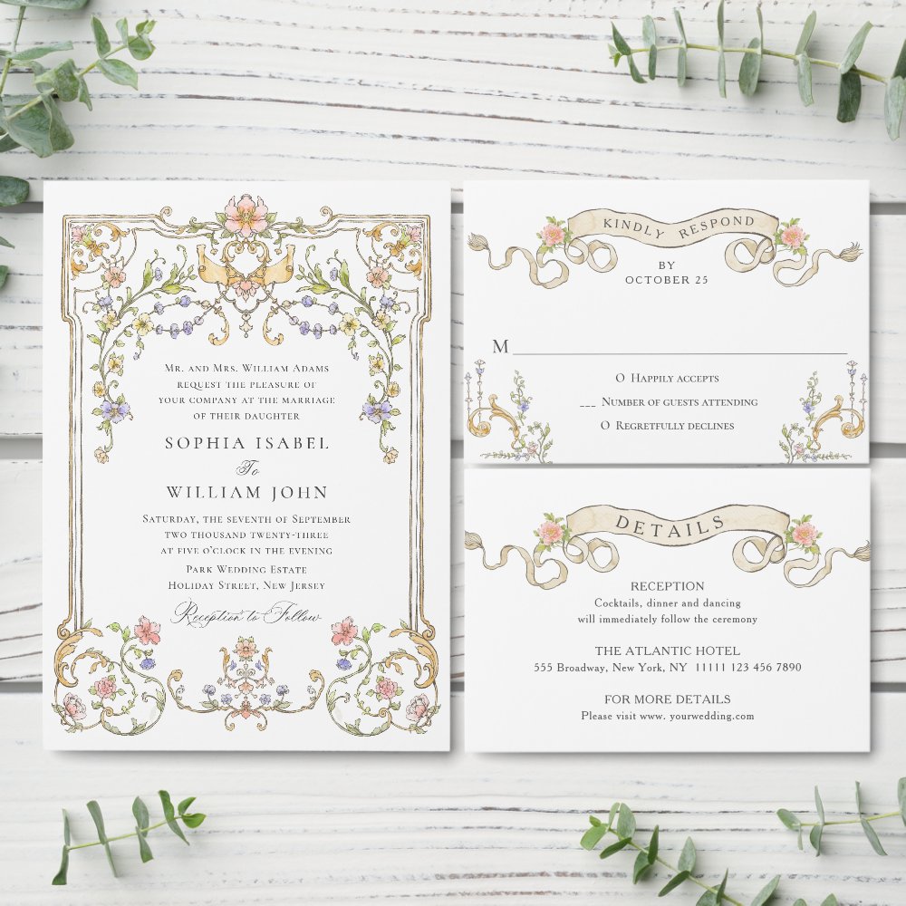 Discover Ornate Victorian Frame Bohemian Wedding Welcome Retractable Banner
