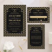 Vintage 1920's Art Deco Gatsby Wedding Collection Place Card