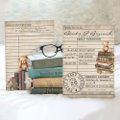 Vintage Library Card Floral Books for Baby Card | Zazzle