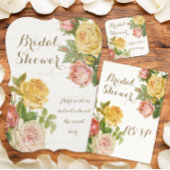 Vintage Floral Whitewash Spring Bridal Shower Playing Cards