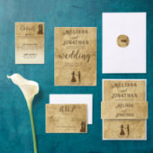 Vintage wedding Bride Groom Once upon time Invite (Personalise this independent creator's collection.)