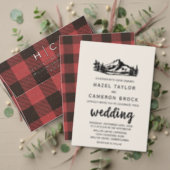 Vintage Wilderness Monogram Wedding Invitation (Personalise this independent creator's collection.)