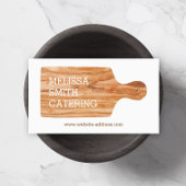 Watercolor Cutting Board Catering Chef Logo Business Card
