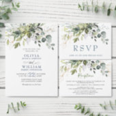 Watercolor Eucalyptus Bridal Shower Recipe Card (Personalise this independent creator's collection.)