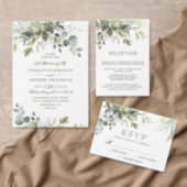 Elegant Watercolor Eucalyptus Greenery Wedding Save The Date (Personalise this independent creator's collection.)