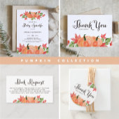 Watercolor Pumpkins Autumn Baby Shower Welcome Poster