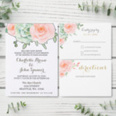 Watercolor Succulent Blush Floral Elegant Wedding Save The Date (Personalise this independent creator's collection.)