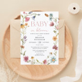 Wildflower Garden Girl Baby Shower Invitation