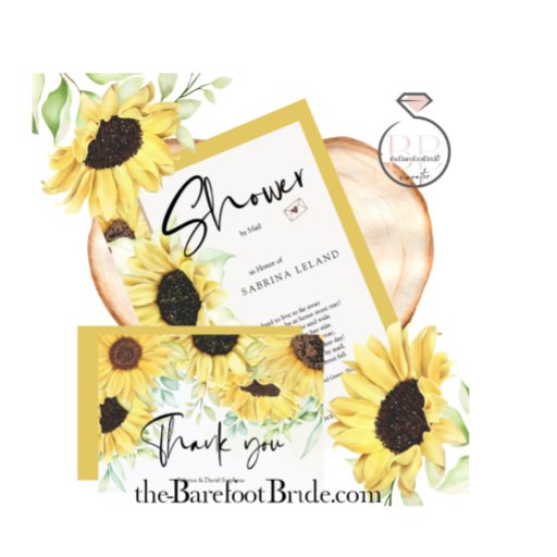 Elegant Yellow Watercolor Rustic Sunflowers Thank You Card | Zazzle