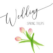 Bridal Shower Watercolor Spring Tulips Invitation