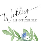 Blue Floral Bridal Wrapping Paper
