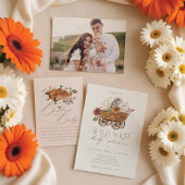 Wild West Country Western Floral Wagon Baby Shower Edible Frosting Rounds