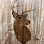 rustic wood grain deer the hunt is over wedding envelope