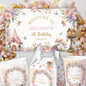 Flower fairy birthday party coloring activity 