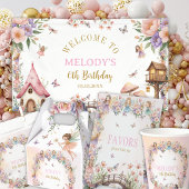 Garden fairy birthday party coloring activity 