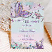 Mermaid Bring a Book Card Books for Baby Shower