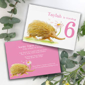Echidna whimsy animal watercolor see you soon card