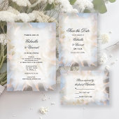 White Carnation Floral Wedding Charity Card