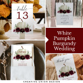 Burgundy Pumpkin Bridal Shower Recipe Postcard