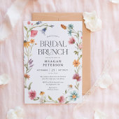 Watercolor Spring Wildflower Bridal Shower Favors Sparkling Wine Label