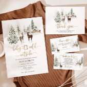 Baby its cold outside deer baby shower invitation foil invitation