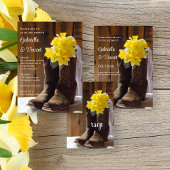 Daffodils Cowboy Boots Western Wedding Thank You