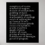 Collective Nouns of Birds Black and White Poster