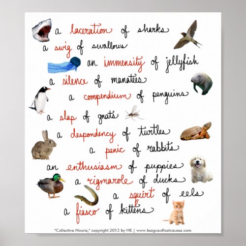 Collective Nouns posters