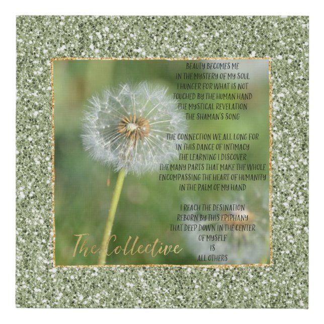 Collective Poem (written by me)   Faux Canvas Print (Front)