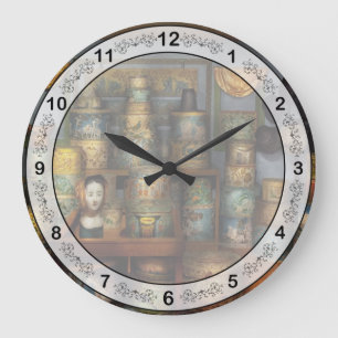 Collector - Hats - The hat room Large Clock