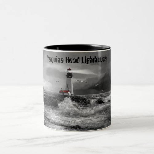 Collector mug Yaquina lighthouse Oregon Two_Tone Coffee Mug