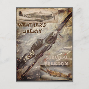 Collectors Postcard HURRICANE & SPITFIRES GJLC Mot