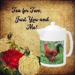 Collectors Rhode Island Red Rooster  Teapot<br><div class="desc">Beautiful  Rhode Island Red Rooster displayed on a porcelain teapot! Collectors will love this to add to their collection!</div>