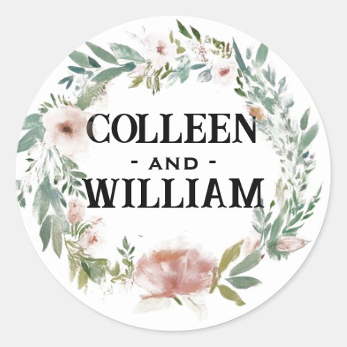 Colleen_ and _william classic round sticker