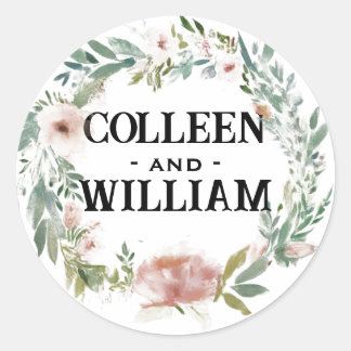 Colleen- and -william classic round sticker