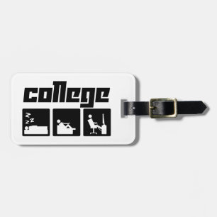 College 3 luggage tag