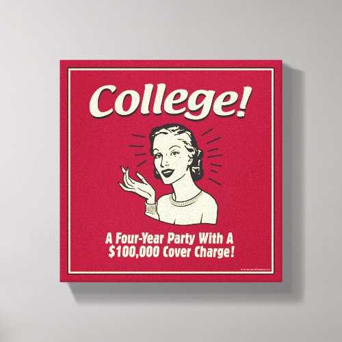 College 4 Year Party 100000 Cover Canvas Print