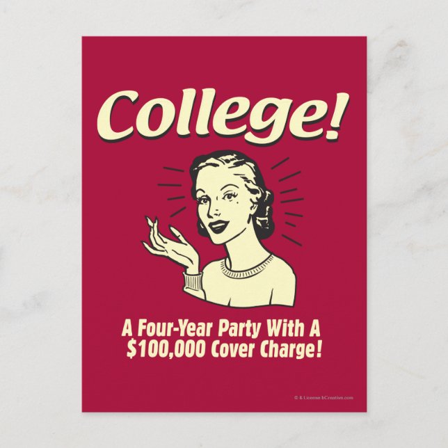 College: 4 Year Party 100,000 Cover Postcard (Front)