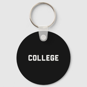 College' 80s Party House Movie  College Keychain
