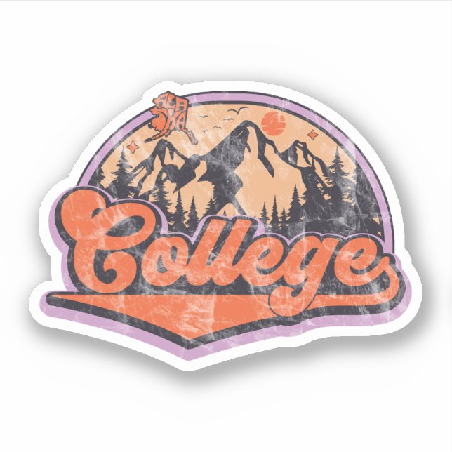 College, Alaska Sticker (Front)