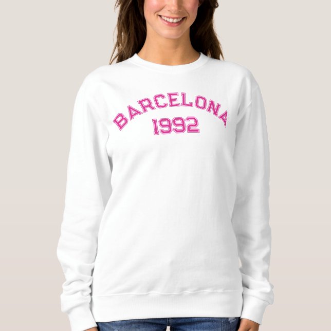 College - Barcelona - Pink Sweatshirt (Front)