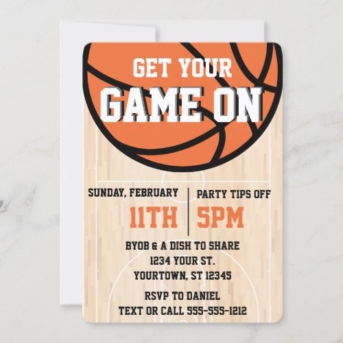 College Basketball March Madness Watch Party Invitation