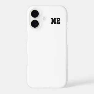 College Black White Varsity Monogram Initials iPhone 17 Case