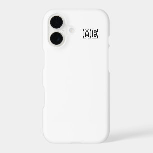 College Black White Varsity Monogram Initials iPhone 17 Case