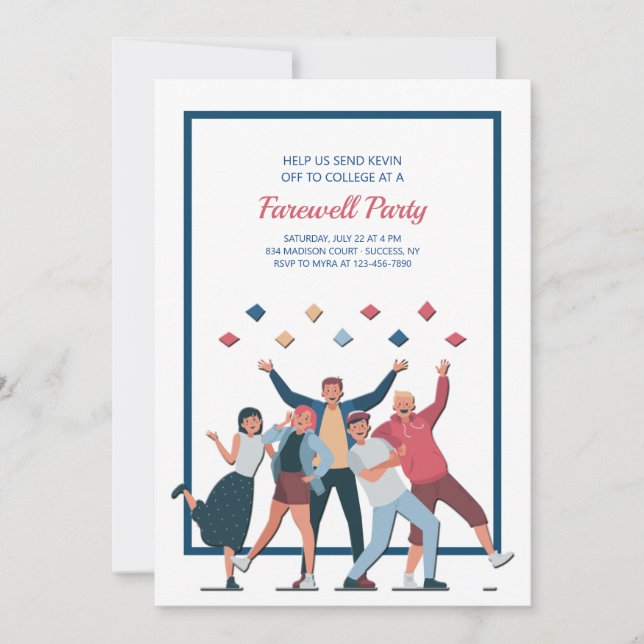 College Bound Farewell Party Invitation (Front)