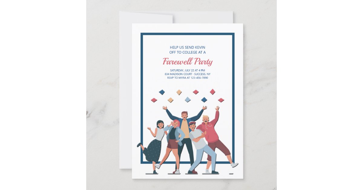 College Bound Farewell Party Invitation | Zazzle.com