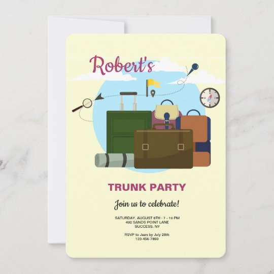 College Bound Trunk Party Invitations